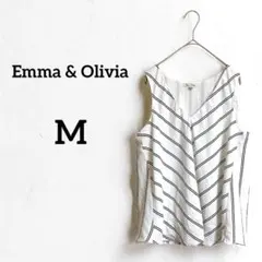即日発送‼︎Emma&Olivia【M】白ストライプVネックタンクトップ インナー