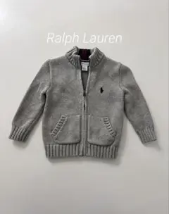 美品RalphLaurenラルフローレンベビーニットジップカーディガン厚手70