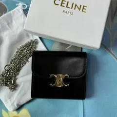 CELINE 三つ折り財布 ブラック