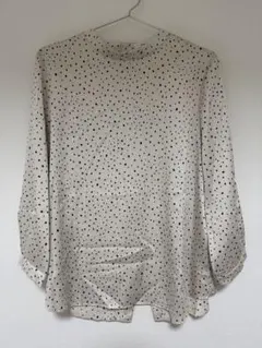 OPAQUE.CLIP ドット柄七分袖シャツ