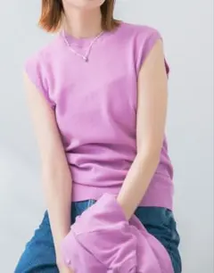 ROSSO GICIPI ノースリーブニット ラベンダー 紫 ピンクのサムネイル
