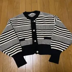 値下げ　ボーダー　ニット　アダムエロペ風