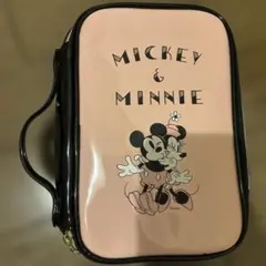 ディズニー　ミッキー　ミニー　ミラー付き　ポーチ