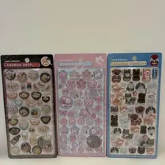 和柄　ボンボンドロップシール　 らーめん　にほん犬　さくら　計３枚セット