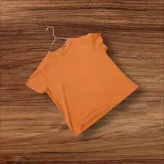 ジーユー　半袖Tシャツ　オレンジ　綿100% 無地　Sサイズ