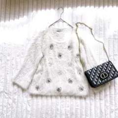 TORRAZZO DONNA 長袖ニットセーター　F アイボリー クリスタル