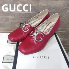 GUCCI　グッチ　ホースビット　パンプス　レッド　35　約22.5cmのサムネイル