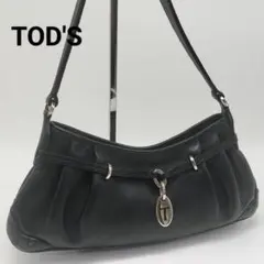 極美品✨トッズ　ショルダーバッグ　レザー　ブラック　黒のサムネイル