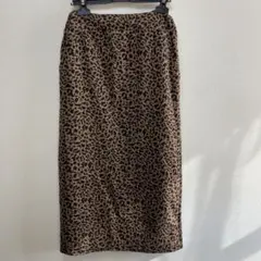 FUN ファン ヒョウ柄 タイトスカート 後ろスリットあり