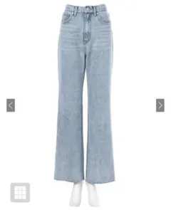 【GRL】フリンジヘムセミフレアデニムパンツ