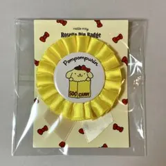 ハローキティ展　ロゼット缶バッジ　ポムポムプリン