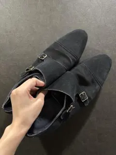 ZARA ダブルモンクストラップシューズ ブラックのサムネイル