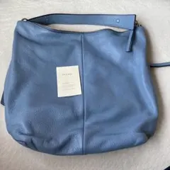 SAZABY ブルー レザー ショルダーバッグ2way