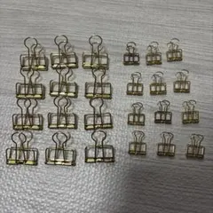 ダブルクリップ　ゴールド　24個