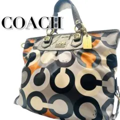 ★良品 COACH コーチ マディソン オプアート 2wayショルダーバッグ