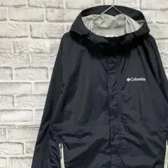 コロンビア　マウンテンパーカー　ブラックM ロゴ刺繍アウトドア1001