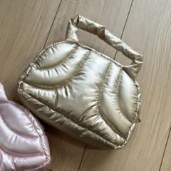 adidas ミニボーリングバッグ キルティングバッグ アディダス　ゴールド