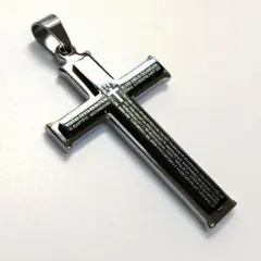 ✨未使用✨ サージカルステンレス クロスデザイン ペンダントトップ（シルバー）