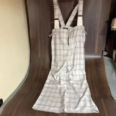 JEANASISチェック柄サロペット（ベージュ系）