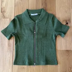 SLY ZIP UP CUT RIB トップス