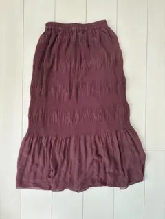 【GU】ロングスカートSパープル