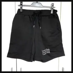 新品タグつきロゴスウェットハーフパンツ　ブラック　黒