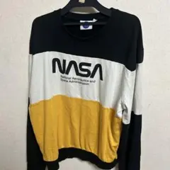 NASA クルーネック スウェット ブラック ホワイト イエローのサムネイル