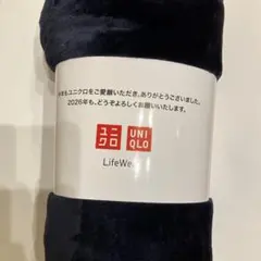 ユニクロ　フリースブランケット　年末祭　ネイビー　紺色　新品