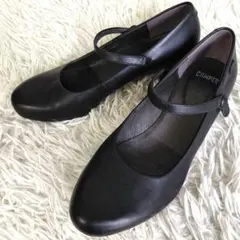 美品 CAMPER メリージェーン 本革レザーストラップパンプス ブラック 37