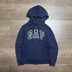 00s OLD GAP ジップフーディー パーカー y2k 平成 ネイビー XS
