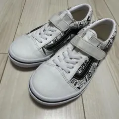 VANS キッズスニーカー 21cm オールドスクール風 ロゴ柄 美品
