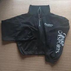 ANAP SPORTS ハーフジップ　トレーナー　黒　クロップド丈　150㎝