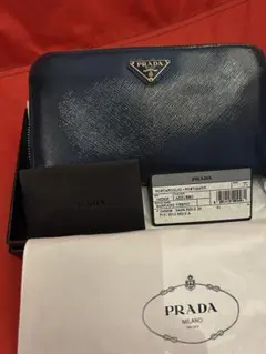 PRADA サフィアーノレザー 長財布 ネイビー
