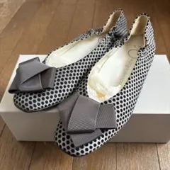nouvelle Robe ドット柄フラットシューズ 24 EE