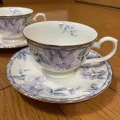 HOYA 花柄カップ&ソーサー2客セット