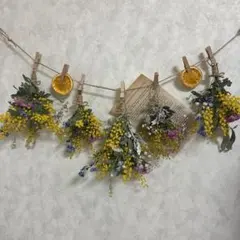 ドライフラワーガーランド　スワッグ ミモザミモザ