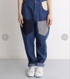 MERLOTメルロー リメイク風ポケット デニム パンツ 5315 テーパードのサムネイル
