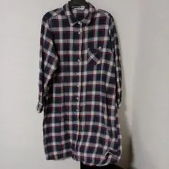 ハートマーケット チェック柄シャツワンピース　綿100％