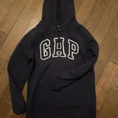 【短丈】OLDGAP ネイビー ジップアップパーカー　s〜mサイズ