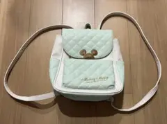 Mickey Mouse キルティングリュック ミントグリーンのサムネイル