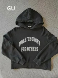 GU フード付きパーカー 黒