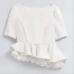 MAiSON Vol.2 Pleated Ruffle Peplum Top