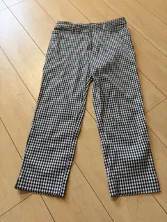 ギンガムチェック クロップドパンツ Mサイズ　夏ズボン