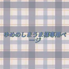 ゆめのしまうま様専用ページ