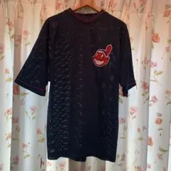 インディアンス　メッシュTシャツ　メジャーリーグ　ワッペン　Lサイズのサムネイル