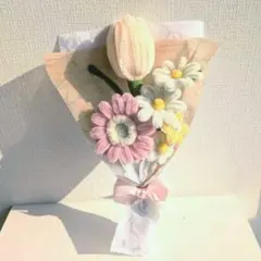 枯れない花　モールフラワーブーケ　チューリップ　卒業 　入学　送別　贈り物