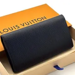 ルイヴィトン エピ ポルトフォイユ ブラック 黒 二つ折り財布 ノワール