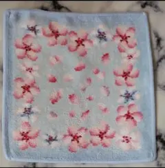 フェイラーハンカチ さくら 桜 ブルー サクラブルーム B級品 約25x25cm