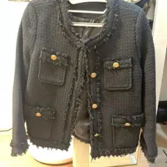 palm RICHE ブラック ノーカラージャケット M