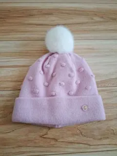 ケイト・スペード⭐kate spade　ピンクニット帽のサムネイル